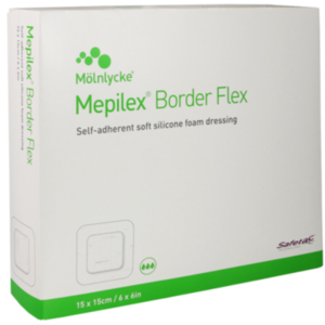 MEPILEX Border Flex Schaumverb.haft.15x15 cm