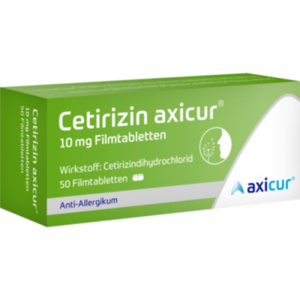 CETIRIZIN axicur 10 mg filmomhulde tabletten