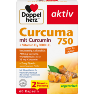 DOPPELHERZ Curcuma 750 Kapseln