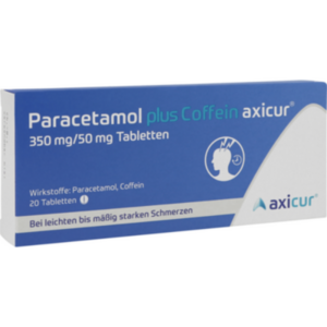 PARACETAMOL plus Coffein axicur 350 mg/50 mg Tabl.