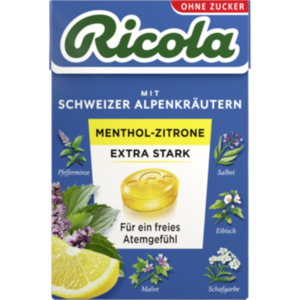 RICOLA o.Z.Box Menthol-Zitrone extra stark Bonbons