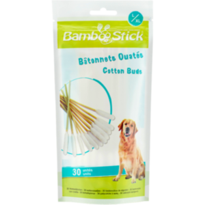 BAMBOOSTICK L/XL Watte-Ohrreiniger f.Hunde