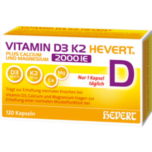 VITAMIN D3 K2 Hevert+Calcium u.Magnes.2000 IE Kps.