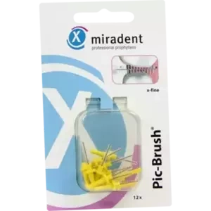 Miradent Pic-Brush Ersatzbürsten x-fein gelb 12