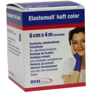 Elastomull haft 4mx6cm color blau