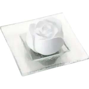 Duftstein Rosenblüte Glasteller transparent