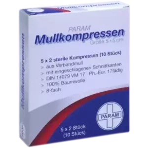 MULLKOMPRESSEN STERIL 5X5 8F