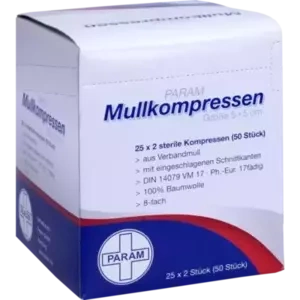 MULLKOMPRESSEN STERIL 5X5 8F