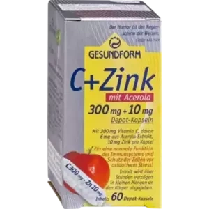 Gesundform C+Zink mit Acerola Depot-Kapseln