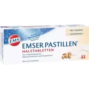 Emser Pastillen Halstabletten m. Ingwer zuckerfrei