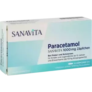 Paracetamol SANAVITA 1000 mg Zäpfchen