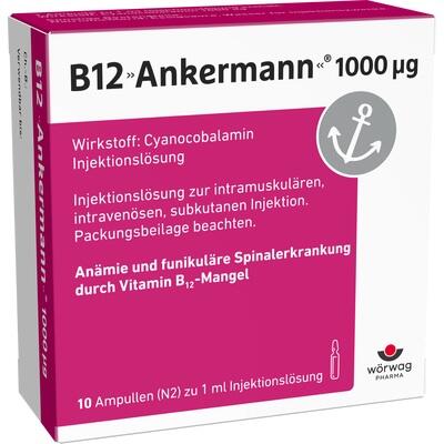 B12 ANKERMANN 1.000 ?g Ampullen 10X1 Ml - Vitamine B - Vitamines ...