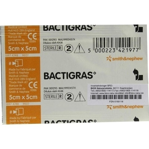 BACTIGRAS Paraffingaze 5x5 cm 1 St