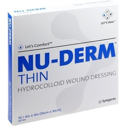 NU-DERM Thin Hydrokolloid Verband 10x10 cm