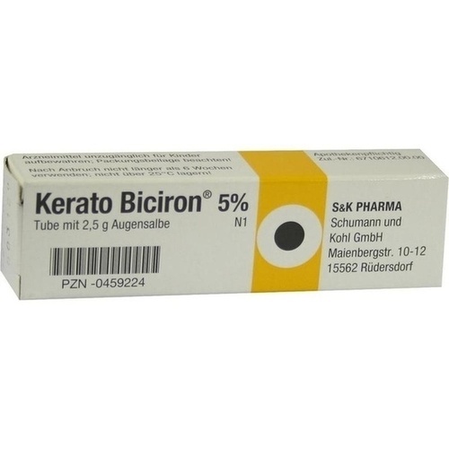 KERATO BICIRON 5 Augensalbe 2.5 g PZN 00459224 besamex.de