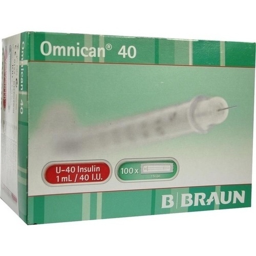 OMNICAN Insulinspr. 1 ml U40 m. Kan. 0,30x12 mm einz.