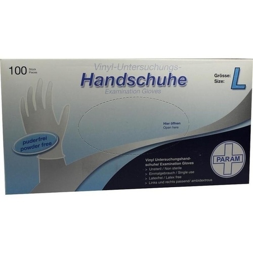 HANDSCHUHE Einmal Vinyl puderfrei L