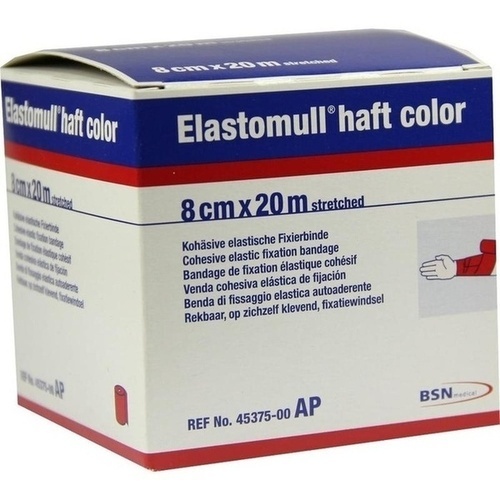 ELASTOMULL haft color 8 cmx20 m Fixierb. rot 1 St