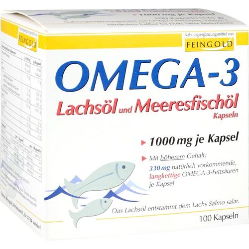 OMEGA-3 LACHSÖL und Meeresfischöl Kapseln 100 St  