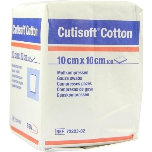 CUTISOFT Cotton Kompr. 10x10 cm unsteril