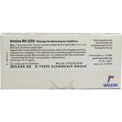ARNICA RH D 20 Ampullen* 8x1 ml