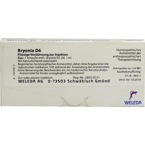 BRYONIA D 6 Ampullen* 8x1 ml