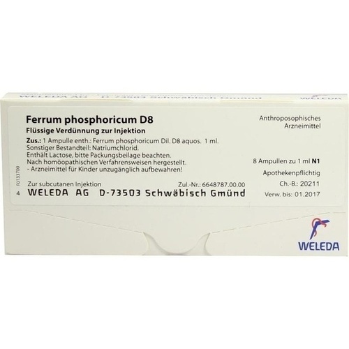 FERRUM PHOSPHORICUM D 8 Ampullen* 8x1 ml