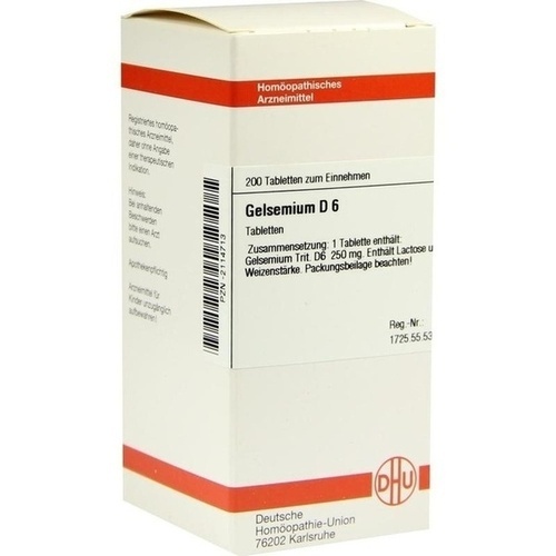 GELSEMIUM D 6 Tabletten* 200 St