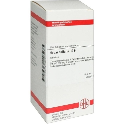 HEPAR SULFURIS D 6 Tabletten 200 St - Deine Online ...