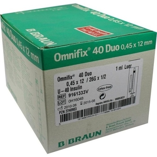 OMNIFIX Duo 40 Insulinspr. 1 ml