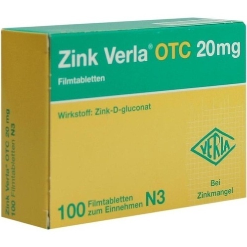ZINK VERLA OTC 20 mg Filmtabletten