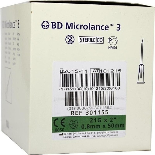 BD MICROLANCE Kanüle 21 G 2 0,8x50 mm
