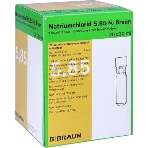 NATRIUMCHLORID 5,85% Braun MPC Infusionslsg.-Konz.