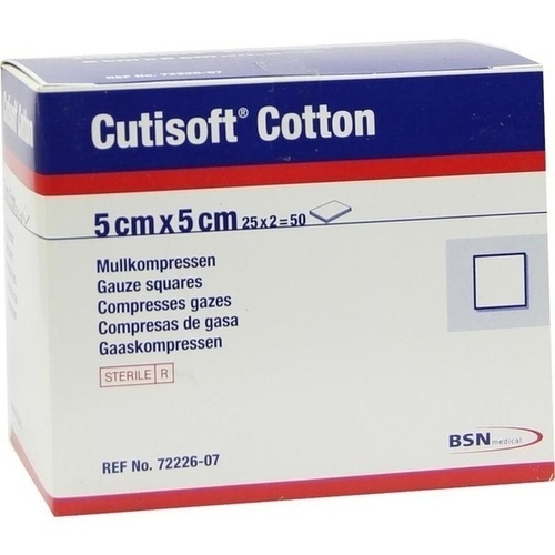 CUTISOFT Cotton Kompr.5x5 cm steril 12fach 25x2 St