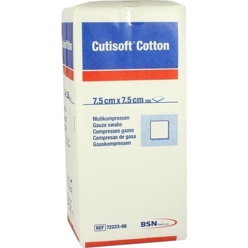 CUTISOFT Cotton Kompr.7,5x7,5 cm unster.12fach 100 St
