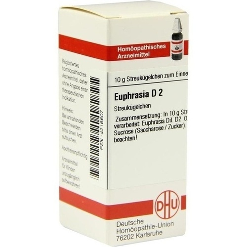 EUPHRASIA D 2 Globuli 10 g Euphrasia Homöopathische Einzelmittel