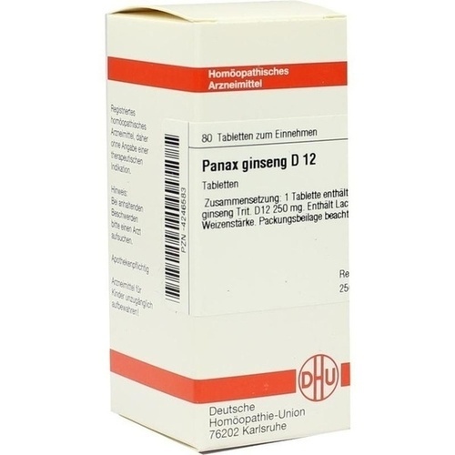 PANAX GINSENG D 12 Tabletten* 80 St