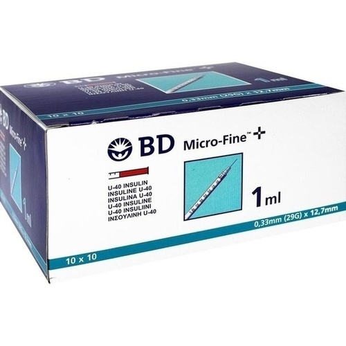 BD MICRO-FINE+ Insulinspr.1 ml U40 12,7 mm 100x1 ml