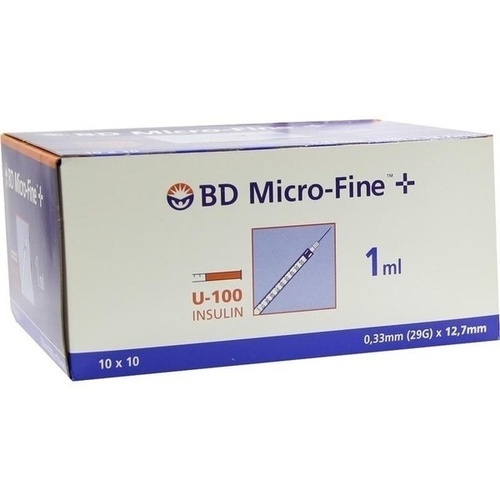 BD MICRO-FINE+ Insulinspr.1 ml U100 12,7 mm 100x1 ml