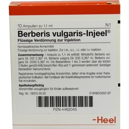 BERBERIS VULGARIS INJEEL Ampullen 10 St PZN 04462045 besamex.de