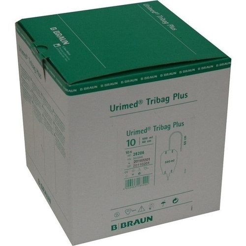 URIMED Tribag Plus Urin Beinbtl.500ml 80cm unst. 10 St