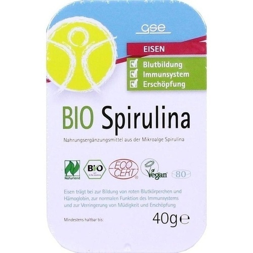 GSE Spirulina 500 mg Bio Naturland Tabletten 80 St  