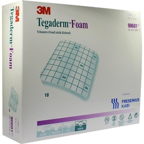 TEGADERM Foam n. klebend FK 10x10 cm 90601 10 St