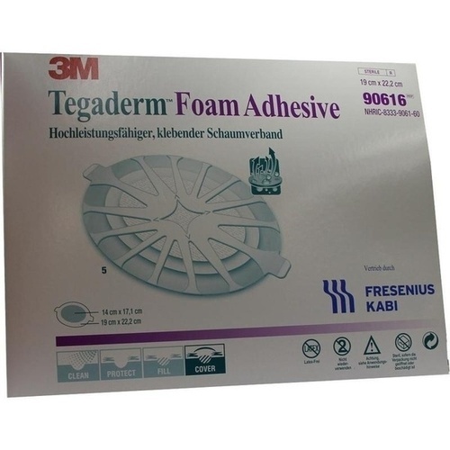 TEGADERM Foam Adhesive FK 19x22,2 cm oval 90616 5 St
