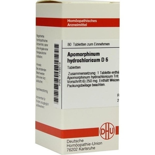 APOMORPHINUM HYDROCHLORICUM D 6 Tabletten* 80 St