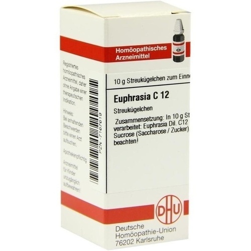 EUPHRASIA C 12 Globuli 10 g Euphrasia Homöopathische Einzelmittel