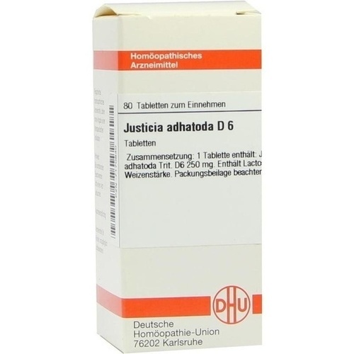 JUSTICIA adhatoda D 6 Tabletten* 80 St