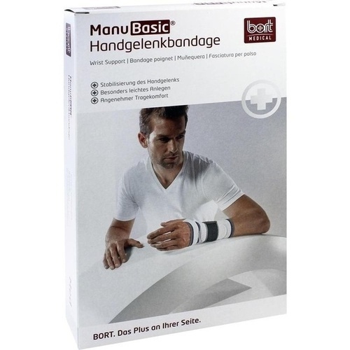 BORT ManuBasic Bandage links M silber 1 St