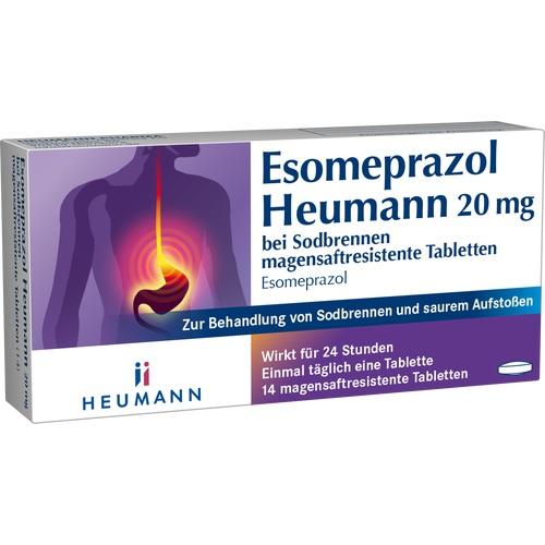 ESOMEPRAZOL Heumann 20 mg bei Sodbrennen msr. Tabl.* 14 St