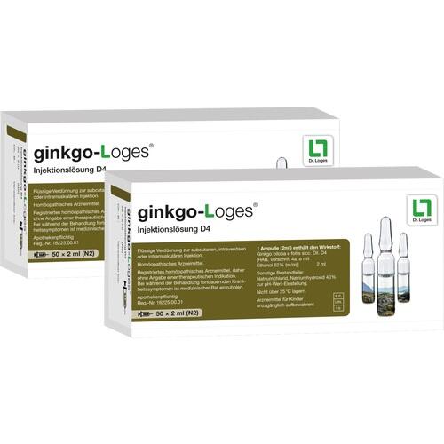 GINKGO-LOGES Injektionslösung D 4 Ampullen* 100x2 ml